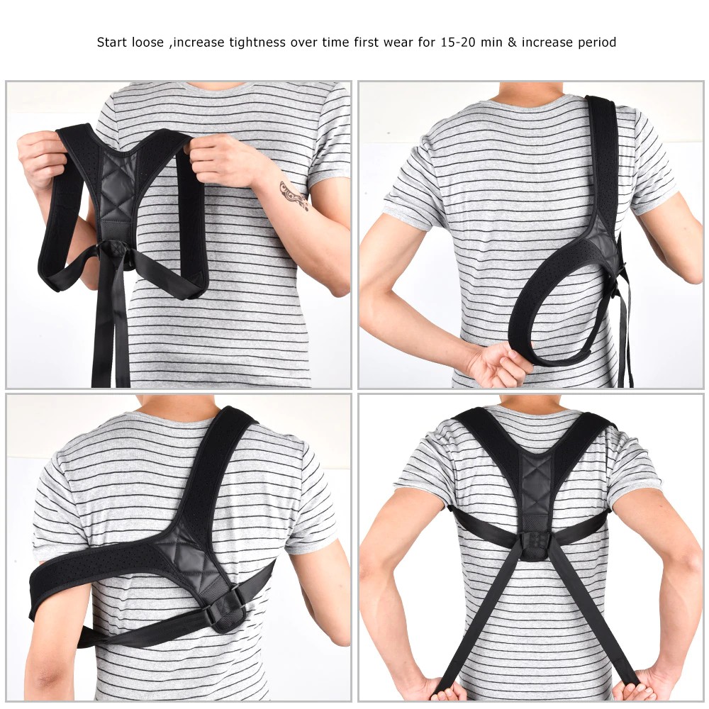 Adjustable Back Posture Corrector Belt Spine & Shoulder Alignment for Adults