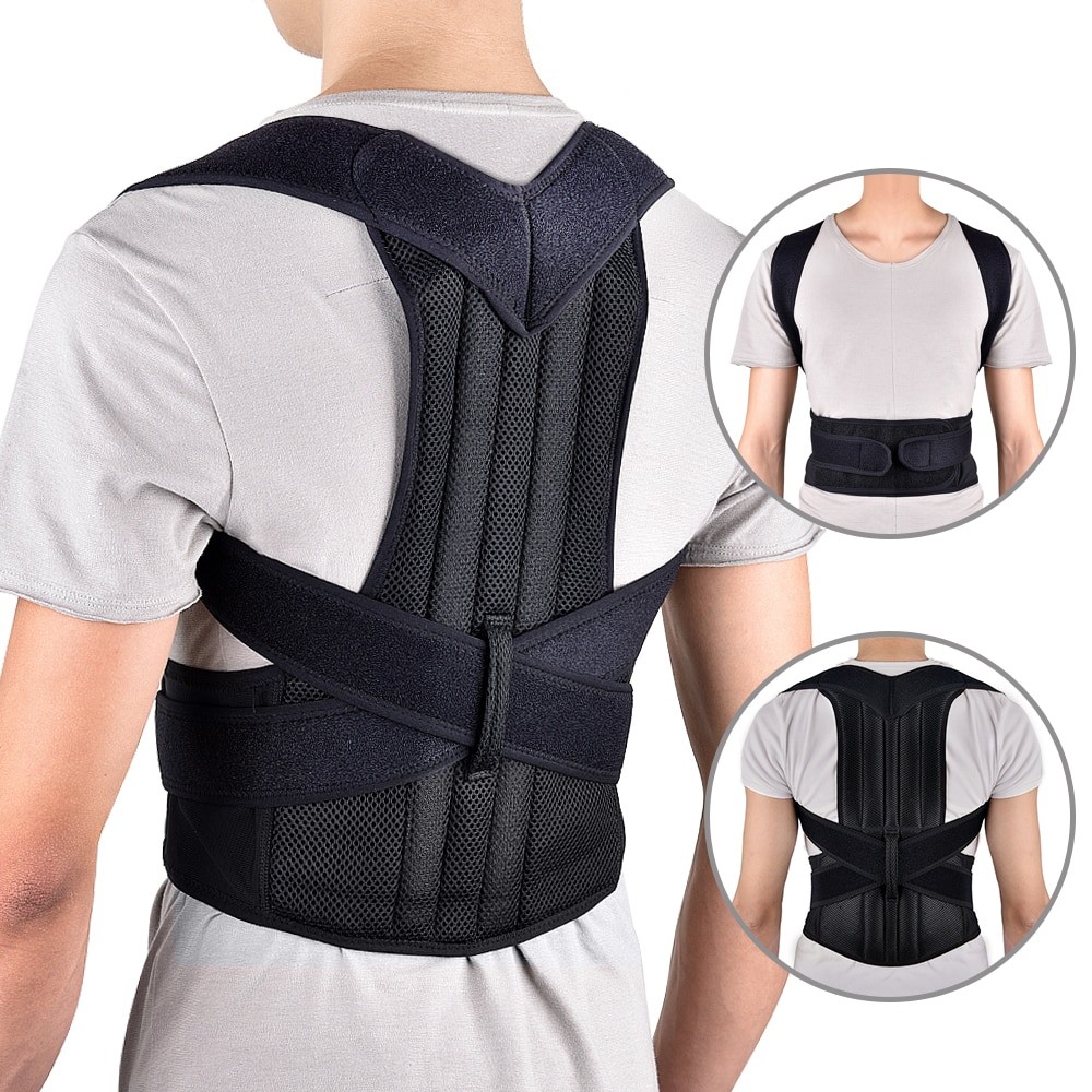 Back Posture Corrector Shoulder Lumbar Brace Spine Support Belt Adjustable Adult Corset Posture Correction Belt Body Health Care