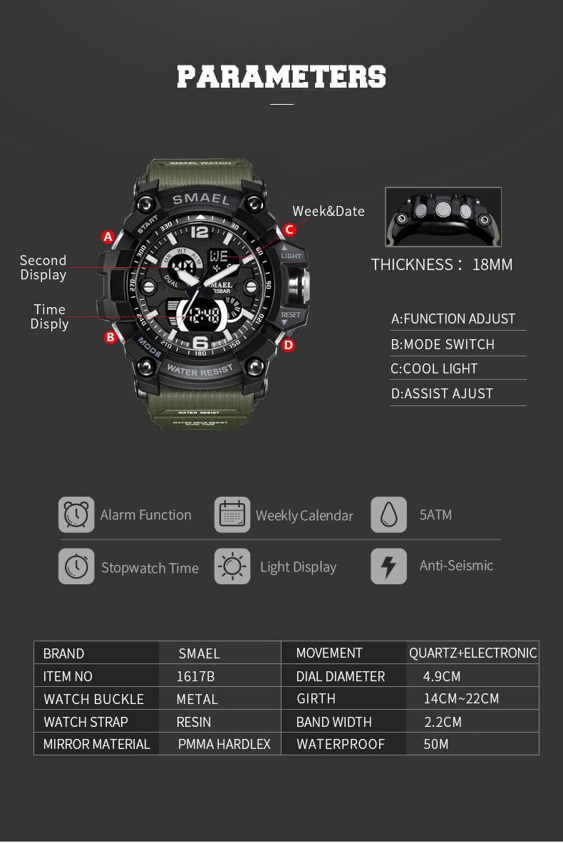 Sports Military Grade LED Wristwatch