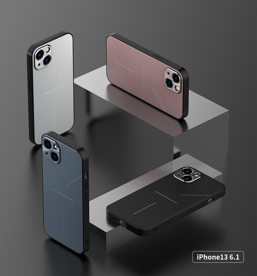 Luxury Aluminum Back Cover Silicone Frame Case For iPhone