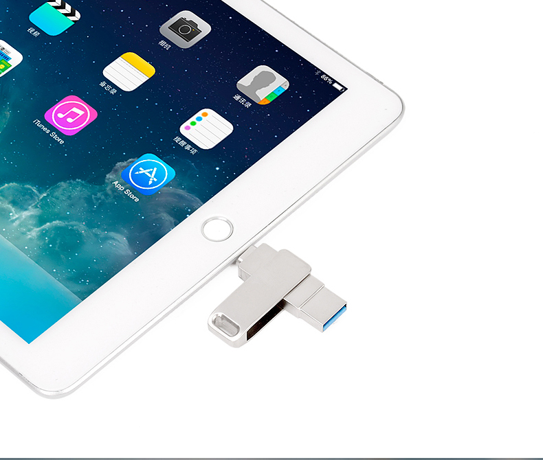 2 in 1 USB flash & Pen drive for iphone ipad external storage devices