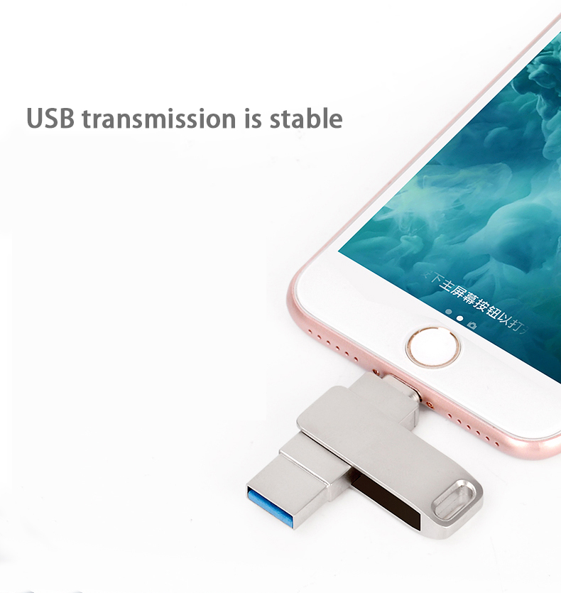 2 in 1 USB flash & Pen drive for iphone ipad external storage devices