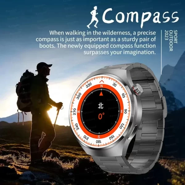 kf S57340468d34843a791ecd2cf381a4a92E For HUAWEI GT4 Pro GPS NFC Smart Watch Men 360 360 AMOLED Screen Heart rate Bluetooth