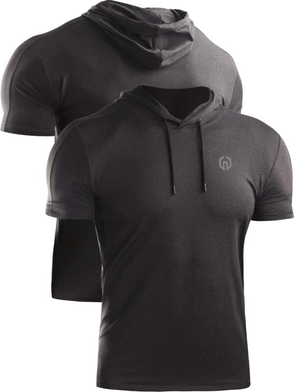 NELEUS Men's Dry Fit Performance Athletic Shirt with Hoods - Image 3