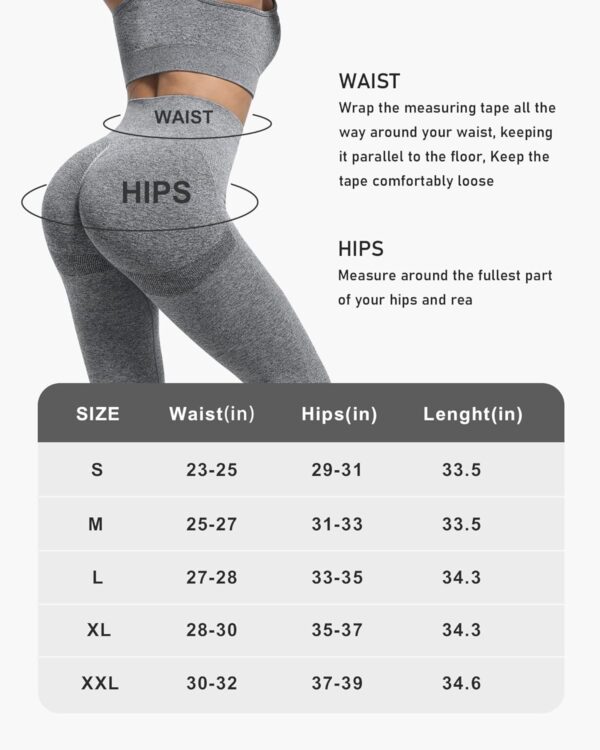 NORMOV 4 Piece Butt Lifting Workout Leggings for Women, Seamless Gym Scrunch Booty Lifting Sets - Image 7