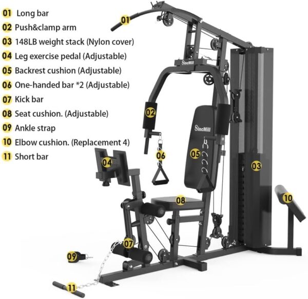 Home Gym Multifunctional Full Body Home Gym Equipment for Home Workout Equipment Exercise Equipment Fitness Equipment SincMill - Image 3