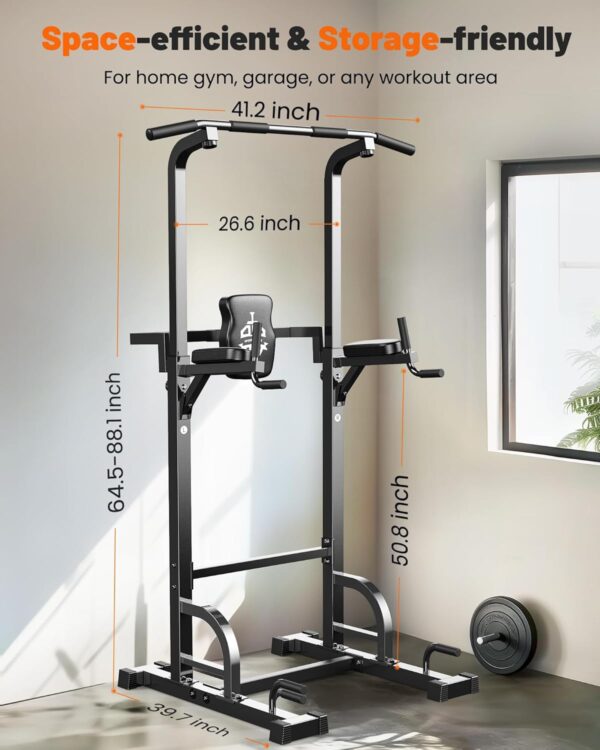 Sportsroyals Power Tower Pull Up Dip Station Assistive Trainer Multi-Function Home Gym Strength Training Fitness Equipment 440LBS - Image 8