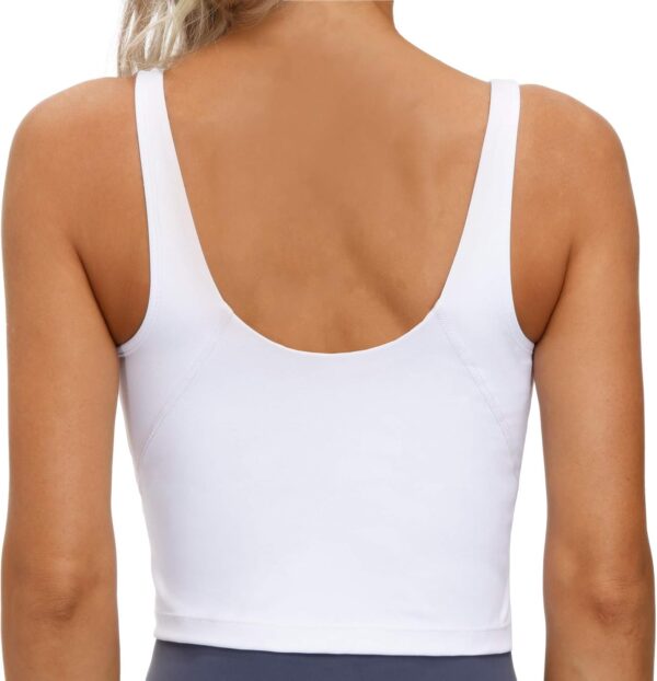 THE GYM PEOPLE Womens' Sports Bra Longline Wirefree Padded with Medium Support - Image 5