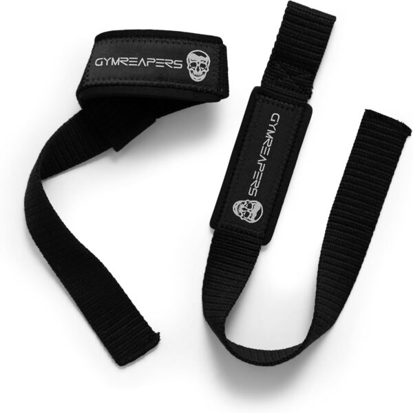 Gymreapers Lifting Wrist Straps for Weightlifting, Bodybuilding, Powerlifting, Strength Training, & Deadlifts - Padded Neoprene with 18 inch Cotton - Image 4