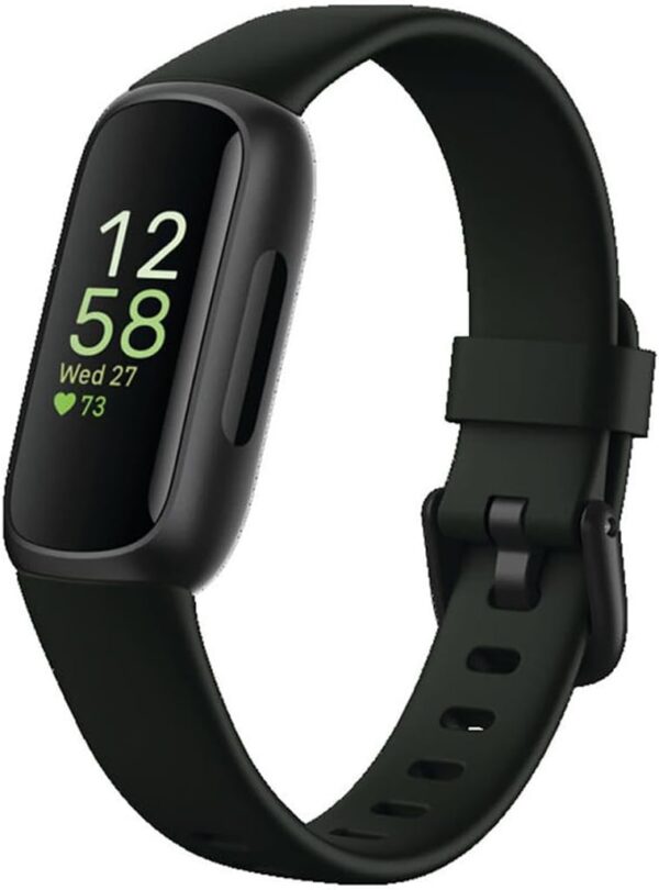 Fitbit Inspire 3 Health &-Fitness-Tracker with Stress Management, Workout Intensity, Sleep Tracking, 24/7 Heart Rate and more, Midnight Zen/Black One Size (S & L Bands Included) - Image 2