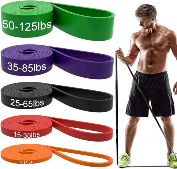 Resistance Bands, Pull Up Assist Bands - Workout Bands, Eexercise Bands, Long Resistance Bands Set for Working Out, Fitness, Training, Physical Therapy for Men Women - Image 2