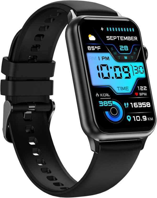 Smart Watch, Health Fitness Tracker Watch for Women Men with 24/7 Heart Rate Spo2 Blood Pressure Monitor Sleep Tracker 128 Exercise Modes Step Calorie Counter Pedometer IP68 Waterproof for Android iOS - Image 2