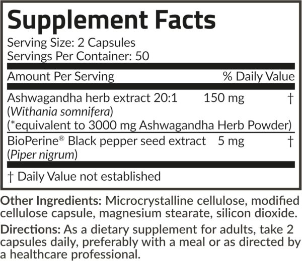 Futurebiotics Ashwagandha Extra Strength Stress & Mood Support with BioPerine - Non GMO Formula, 100 Vegetarian Capsules - Image 7