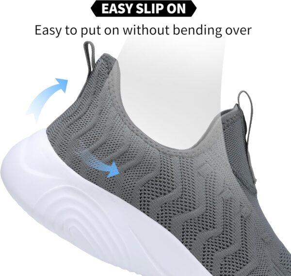 MRIP Mens Slip On Walking Shoes Lightweight Non Slip Gym Workout Running Shoes Mesh Breathable Cushion Fashion Tennis Athletic Casual Sneakers - Image 5