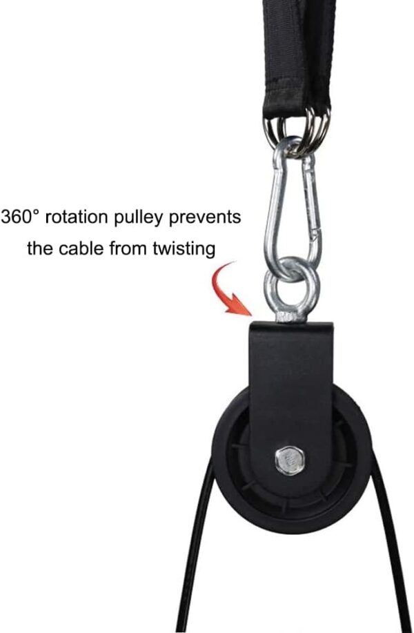 LFJ LAT Pull Down and Lift Weight Pulley System Cable Machine Pulley Attachment for Triceps Pull Down, Biceps Curl, Back, Forearm, Shoulder Home Gym Equipment - Image 7