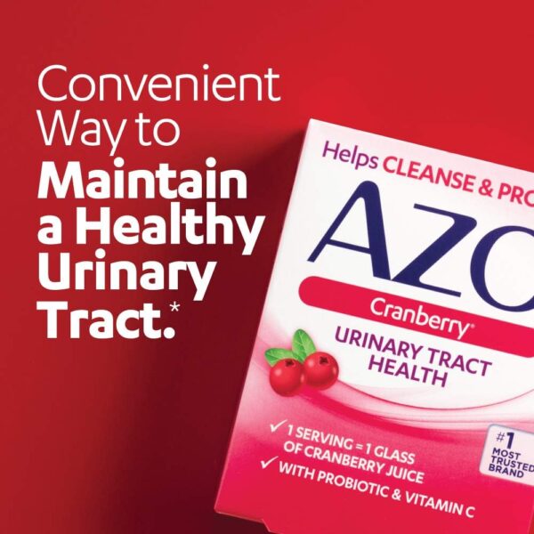 AZO Cranberry Supplement, Made with Concentrated Whole Fruit Cranberry Powder to Help Cleanse and Protect the Urinary Tract*, Sugar Free Cranberry Pills, Non-GMO, 100 Softgels - Image 7