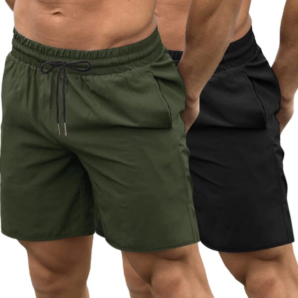 COOFANDY Men's 2 Pack Gym Workout Shorts 7 Inch Quick Dry Athletic Shorts Lightweight Running Shorts with Pockets - Image 2