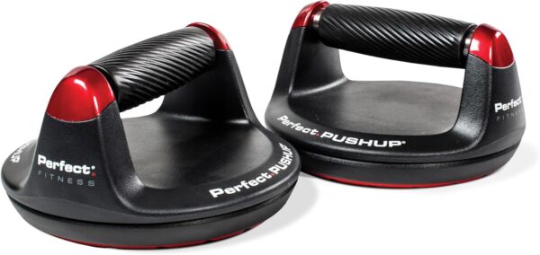 Perfect Pushup Elite - Rotating Handle Design with Steel Ball Bearings for Smooth, Effortless Handle Rotation - Ergonomic Grips, 8" Base & Textured, Non-Slip Bottom Treads - Supports up to 400lbs - Image 2