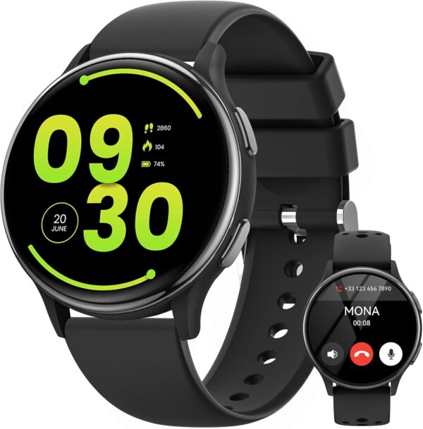 Smart Watch, 1.27" Smart Watches for Men Women(Answer/Make Call), Fitness Watches with Heart Rate/Sleep/Sp02/Steps Monitor, 120+ Sports Modes, IP68 Waterproof Activity Trackers for Android Phones iOS - Image 2