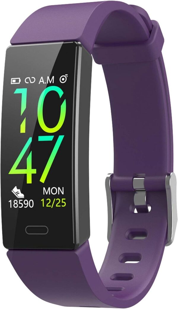 ZURURU Fitness Tracker with Blood Pressure Heart Rate Sleep Health Monitor for Men and Women, Upgraded Waterproof Activity Tracker Watch, Step Calorie Counter Pedometer Purple - Image 2